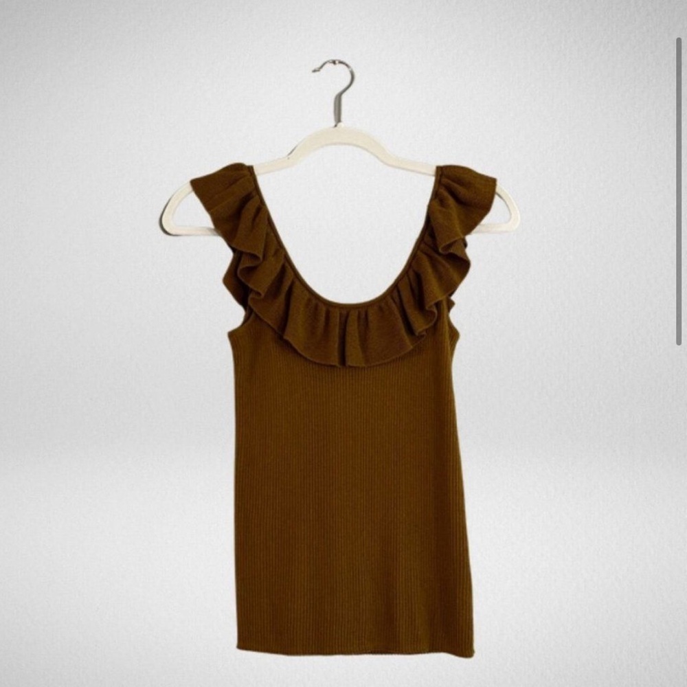 Madewell Wakeford Ruffle Sweater Tank Size xxs